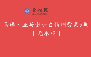 雨课·亚马逊小白特训营第9期【无水印】