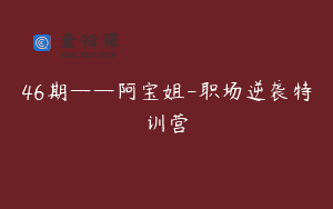 46期——阿宝姐-职场逆袭特训营