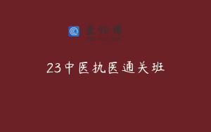 23中医执医通关班