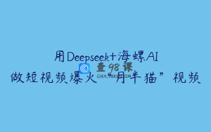 用Deepseek+海螺AI做短视频爆火“月半猫”视频