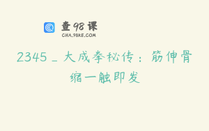 2345_大成拳秘传：筋伸骨缩一触即发