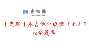 【光辉】木吉他中级班（七）Pro全篇章