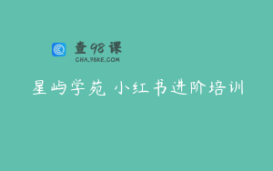 星屿学苑 小红书进阶培训