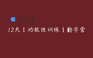 12天【功能性训练】勤学营