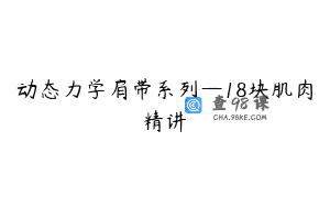 动态力学肩带系列—18块肌肉精讲
