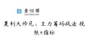 复利大师兄：主力筹码战法 视频+指标