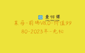 某马-前端V8.0-价值9980-2023年-无秘