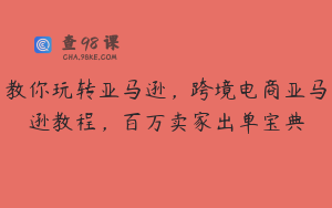 教你玩转亚马逊，跨境电商亚马逊教程，百万卖家出单宝典