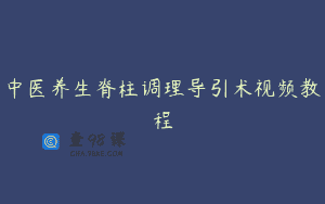 中医养生脊柱调理导引术视频教程