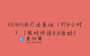 KEMA治疗法基础（约9小时）（限时拼团9.9活动）