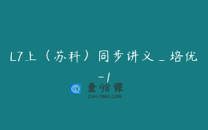 L7上（苏科）同步讲义_培优-1