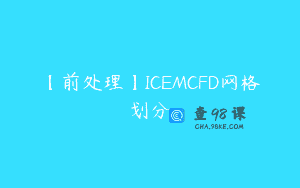 【前处理】ICEMCFD网格划分