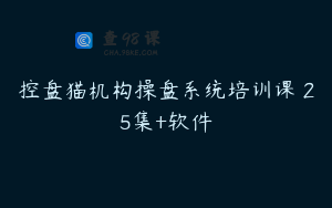 控盘猫机构操盘系统培训课 25集+软件