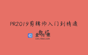 PR2019剪辑师入门到精通教程