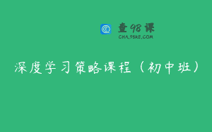 深度学习策略课程(初中班)