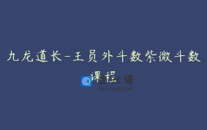 九龙道长-王员外斗数紫微斗数课程