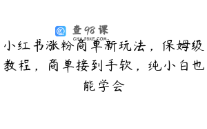 小红书涨粉商单新玩法，保姆级教程，商单接到手软，纯小白也能学会