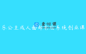 乐公主成人面部彩绘系统创业课