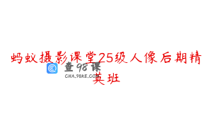 蚂蚁摄影课堂25级人像后期精英班