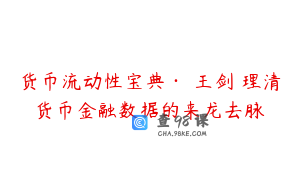 货币流动性宝典· 王剑 理清货币金融数据的来龙去脉