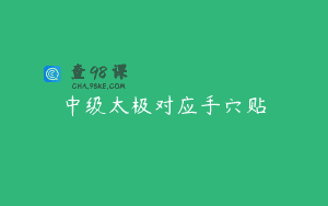 中级太极对应手穴贴