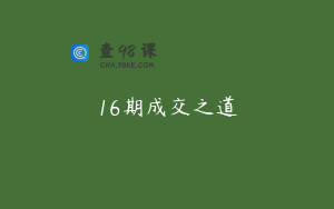 16期成交之道