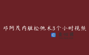 邓阿茂内脏松弛术3个小时视频