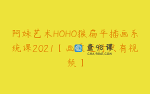阿妹艺术HOHO猴扁平插画系统课2021【画质还行只有视频】
