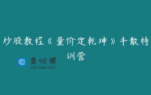 炒股教程《量价定乾坤》牛散特训营