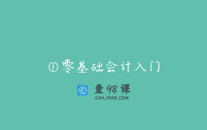①零基础会计入门