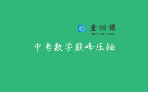 中考数学巅峰压轴