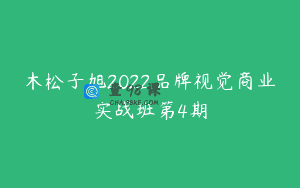 木松子旭2022品牌视觉商业实战班第4期