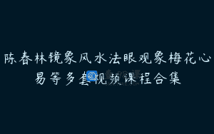 陈春林镜象风水法眼观象梅花心易等多套视频课程合集