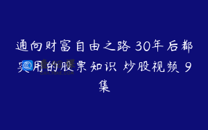 通向财富自由之路 30年后都实用的股票知识 炒股视频 9集