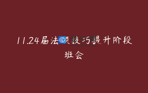 11.24届法硕技巧提升阶段班会