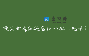 馒头新媒体运营证书班（完结）