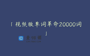 「视频版单词革命20000词」