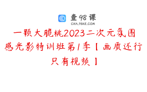 一颗大脆桃2023二次元氛围感光影特训班第1季【画质还行只有视频】