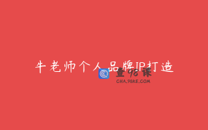牛老师个人品牌IP打造