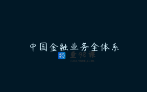 中国金融业务全体系