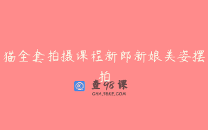 猫全套拍摄课程新郎新娘美姿摆拍