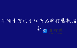 年销千万的小红书品牌打爆款指南