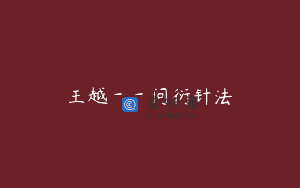 王越－－问衍针法