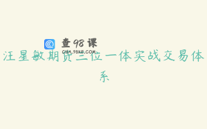 汪星敏期货三位一体实战交易体系