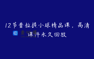 12节普拉提小球精品课，高清课件永久回放