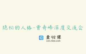 隐秘的人格-曾奇峰深度交流会