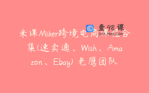 米课Miker跨境电商课程合集(速卖通、Wish、Amazon、Ebay) 老鹰团队