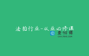 法拍行业-从业必修课