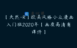 【天然-R】欧美风格小众漫画入门班2020年【画质高清有课件】