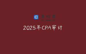 2025年CPA审计